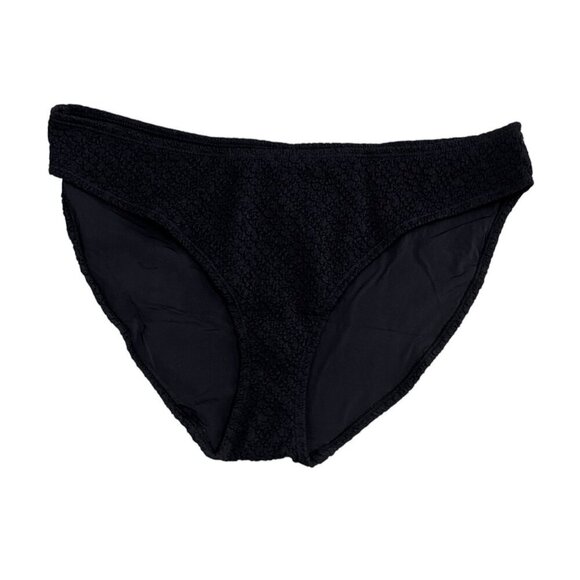 Mindy X Andie Women's L The Bikini Swim Bottom Textured Black NWT - Picture 1 of 16